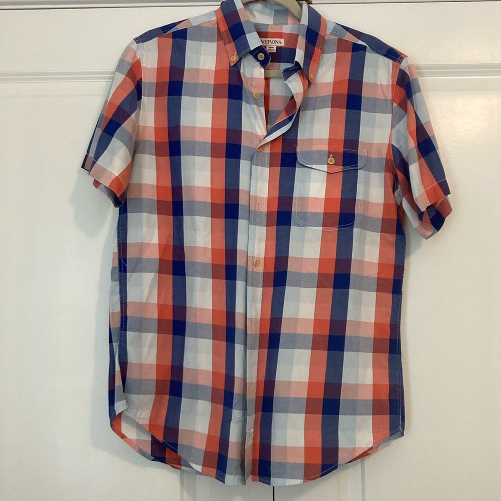 Men’s Plaid Short Sleeve Button Down